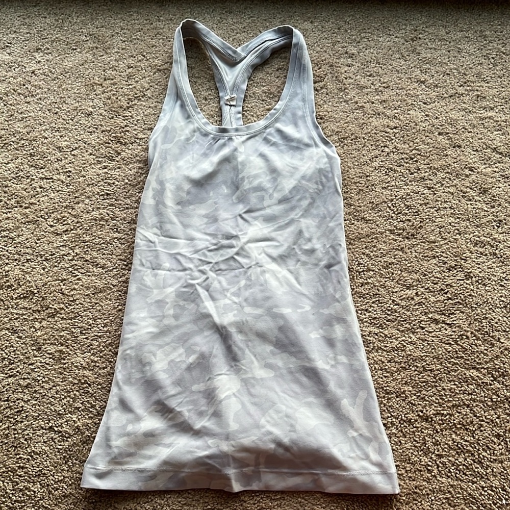 Lululemon camo tank; size 4; like-new